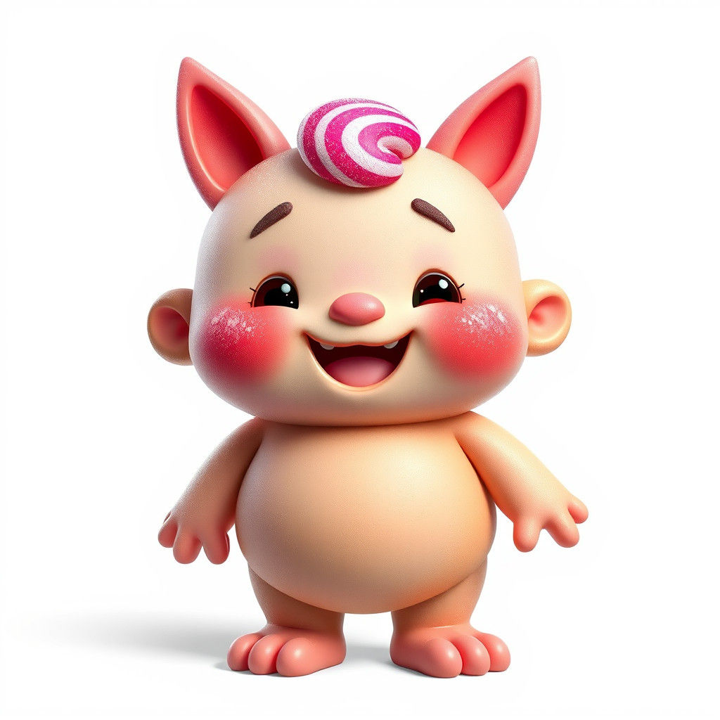 Candy-Themed Humanoid Character as 3D Digital Art