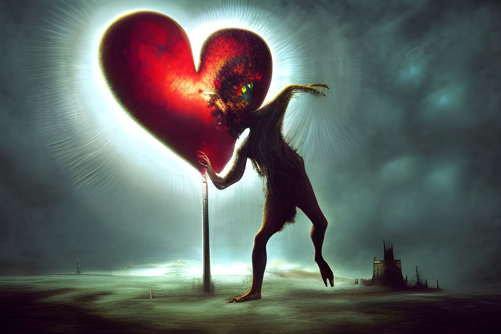 Needle's Eye: A Dark Surreal Digital Illustration