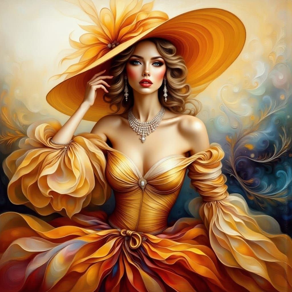 Fantasy portrait of a beautiful woman