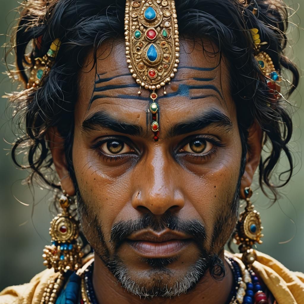 Krishna Portrait in Professional Photography Style