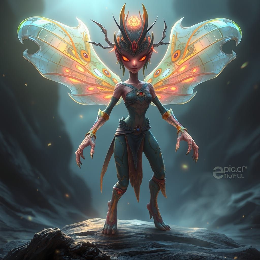 Wisp creature <lora:Epic Sci Fi Flux:1.0>