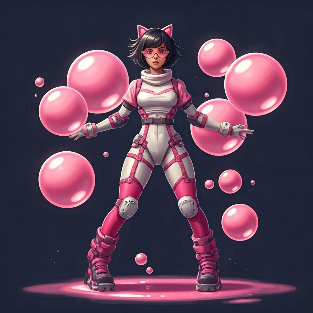 Vibrant Warrior Goddess of Bubbly Dreams