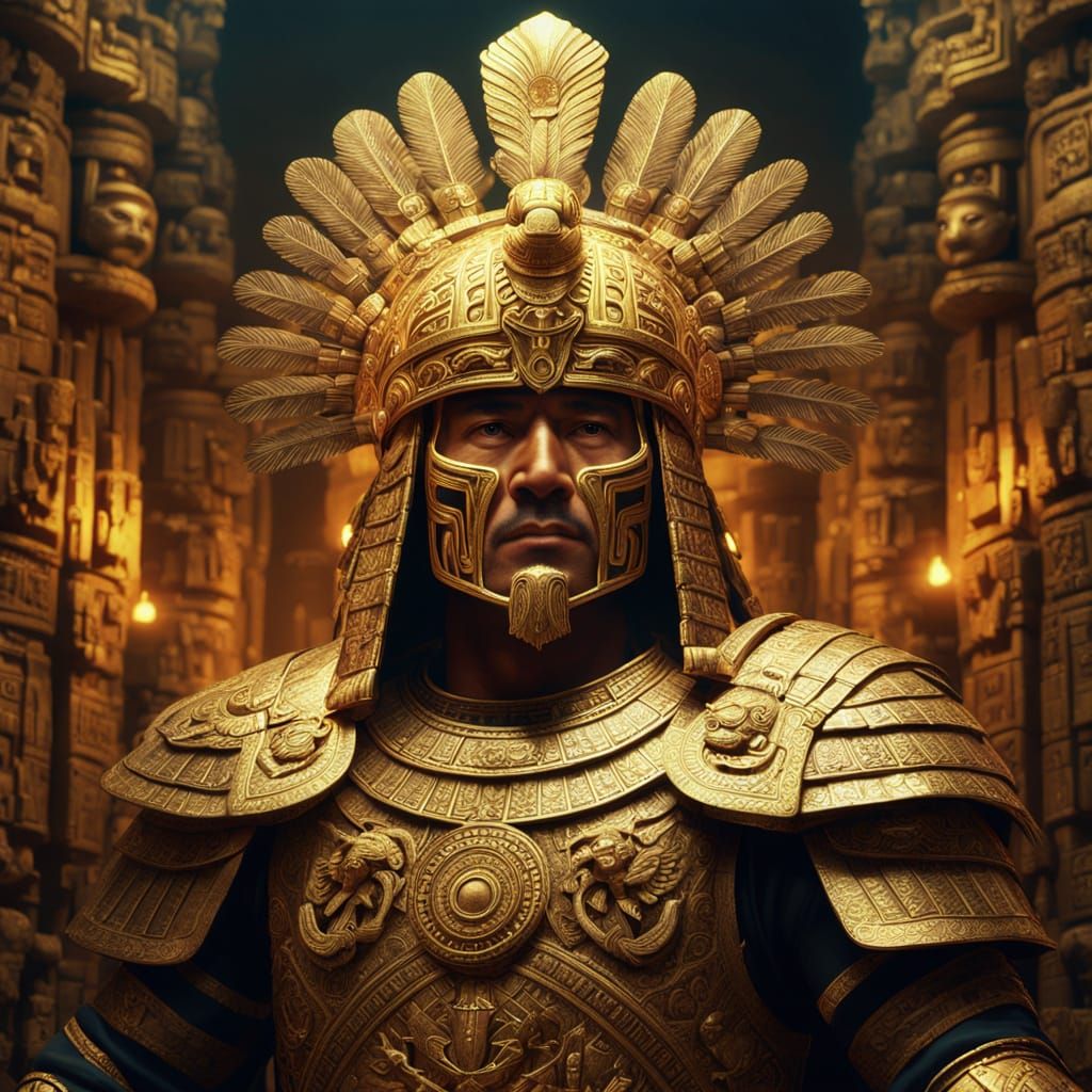 Lord of Sipán with Golden Artifacts in Moche Art