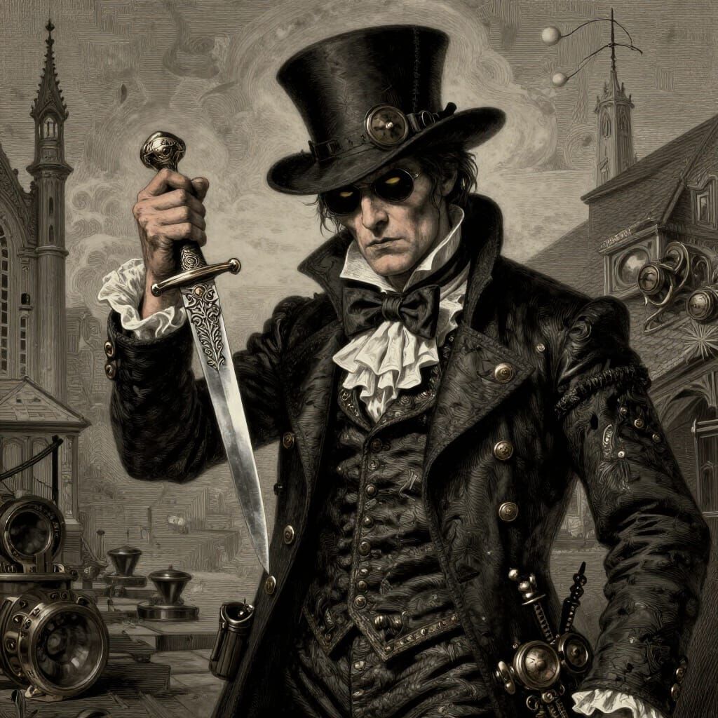 Steampunk Gothic Jack the Ripper in Old England