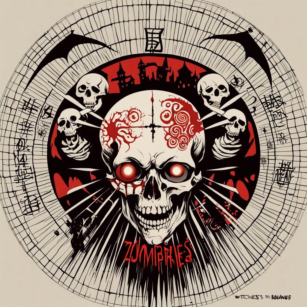 Dark Vortex of Macabre Symbols