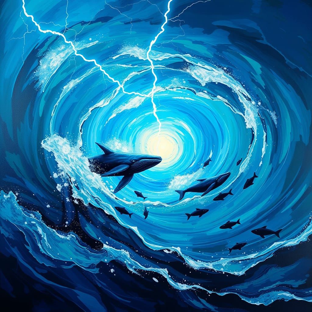 Electric Oceanic Dreamscape in Vibrant Color