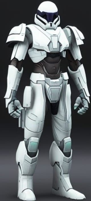 Sci-Fi Soldier in Spaceship Hallway: Concept Art