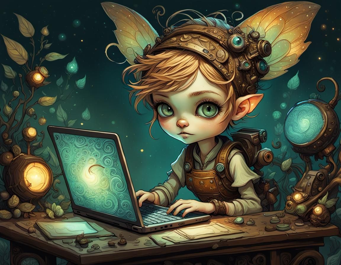 Pixie doing homework
