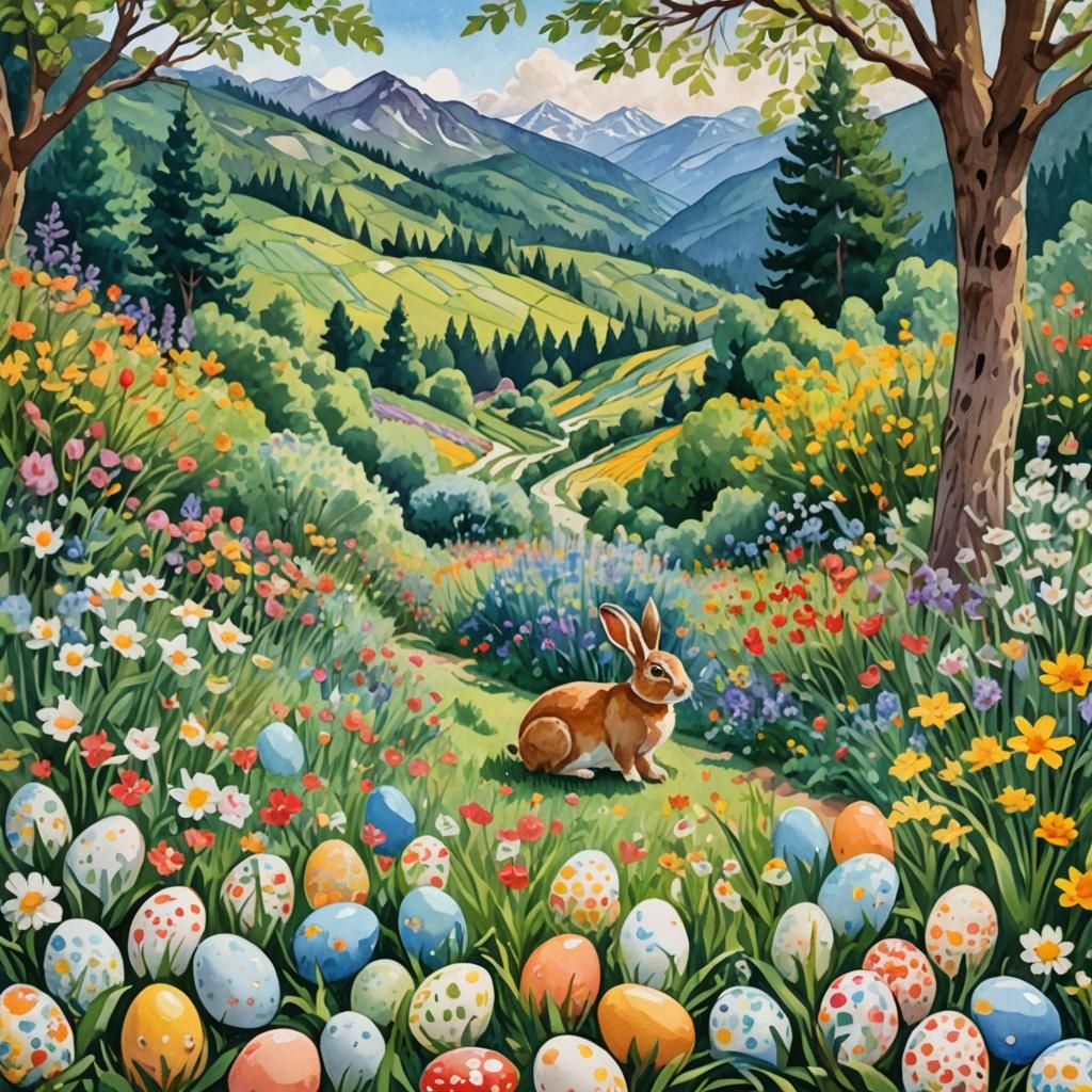 Rabbit and eggs