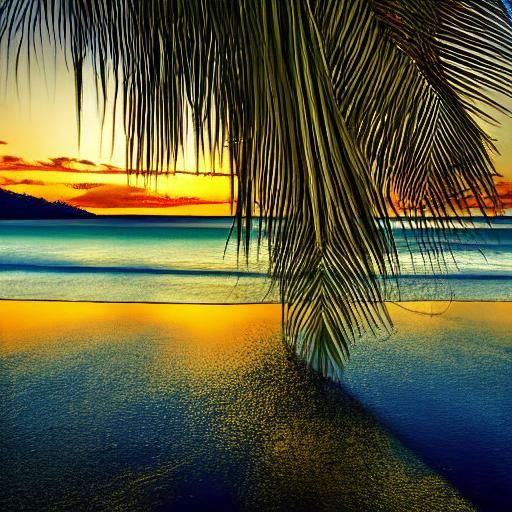 Smiling Person on Beach in Renaissance Style