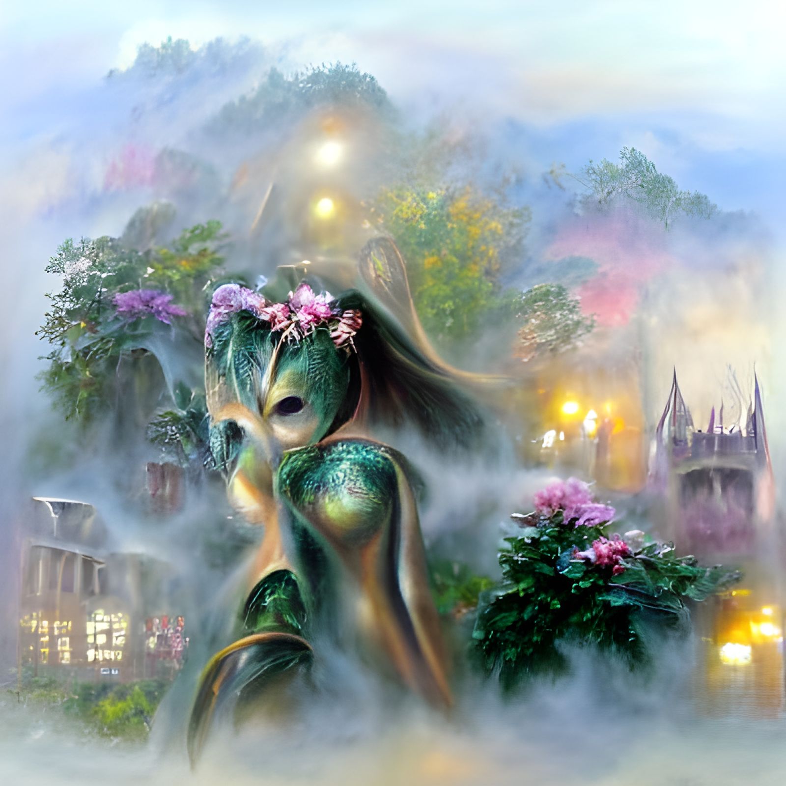 Ethereal Alien Enchantress in Fantasy Style