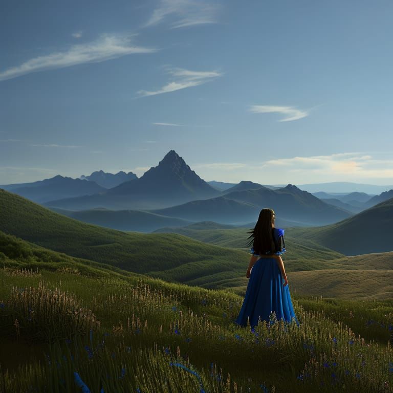 Teenage Girl with Wand: Fantasy Concept Art