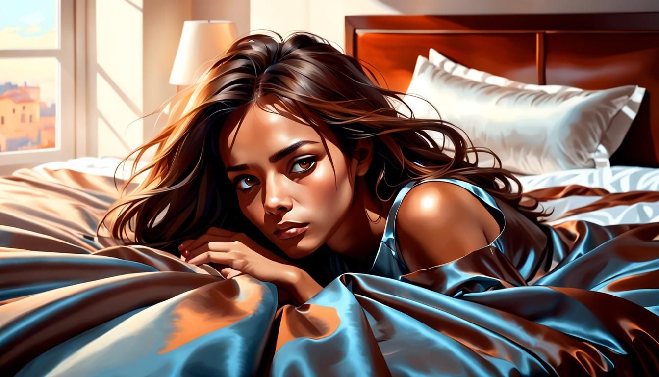 Abstract Portrait of a Woman Waking Up