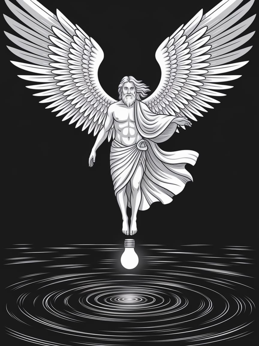 God Illuminates Dark Waters with Radiant Light