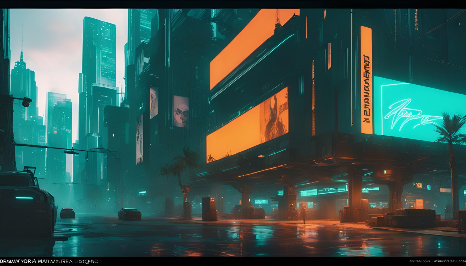 Cyberpunk Cityscape Concept Art in 8K Resolution