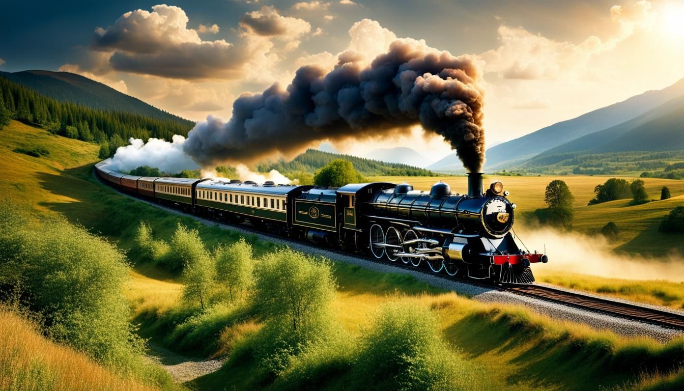 Luxury Orient Express Train Through Dreamy Landscapes