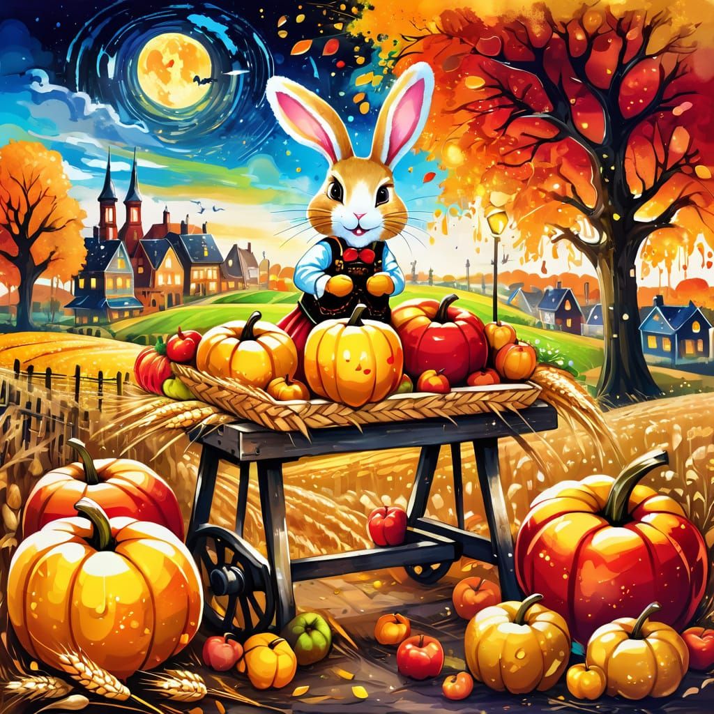 Steampunk Trick-or-Treaters in Autumn Harvest City