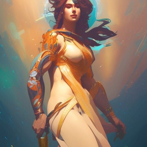 Artemis: Hyperdetailed Concept Art in Art Nouveau Style