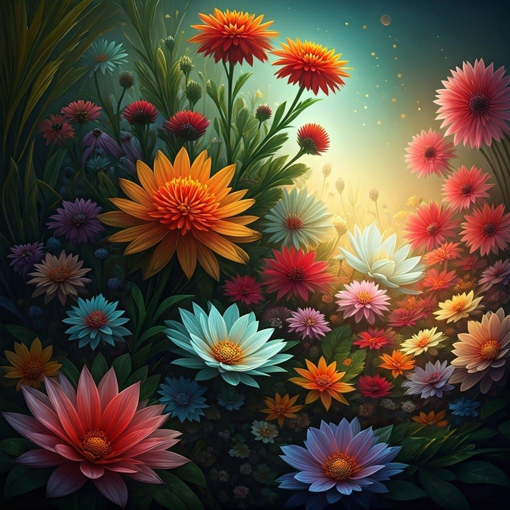 a flower garden