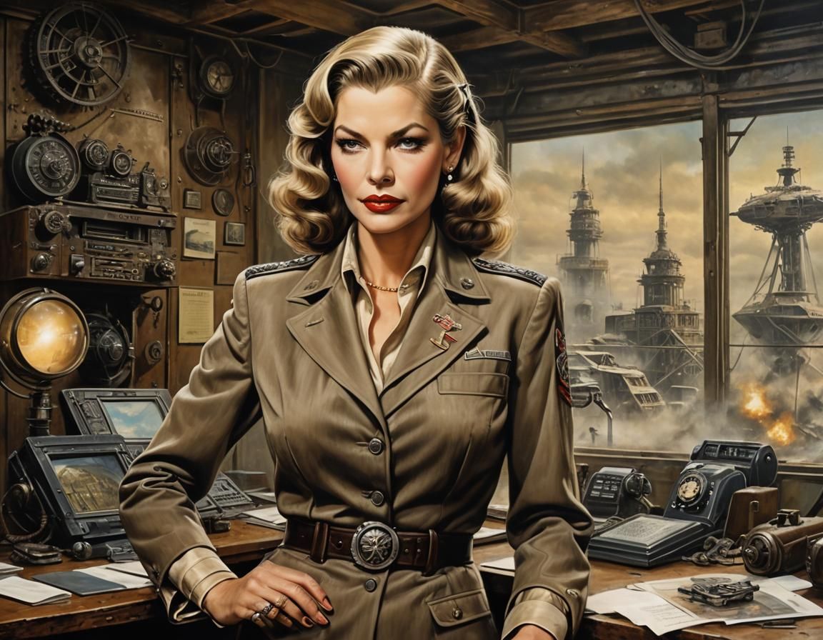 Dieselpunk Director in Post-Apocalyptic Office