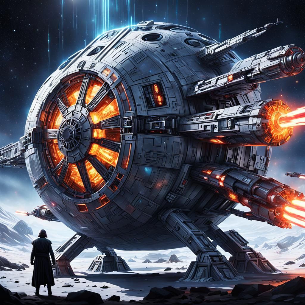 Kyber Crystal Powered Mechanical Computer: Star Wars Art