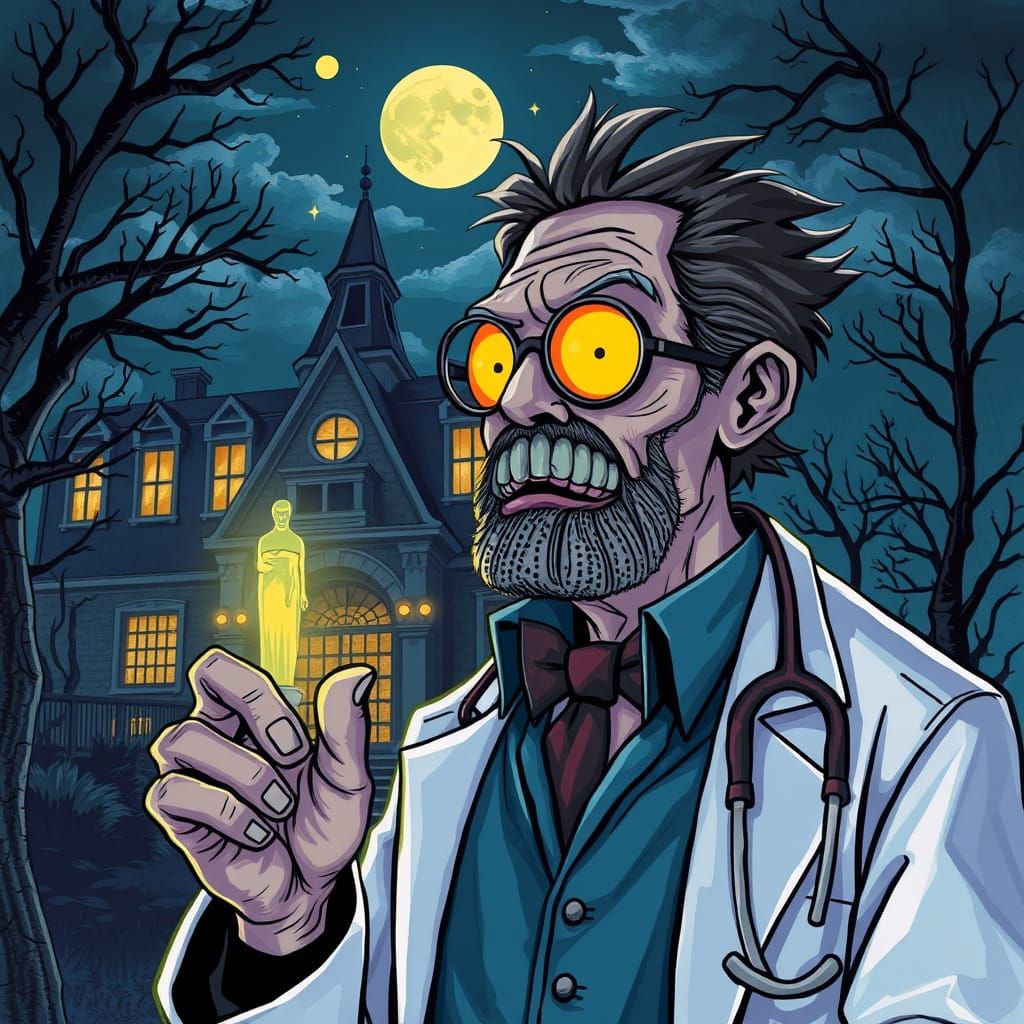 Doctor Eerie Night AI Interpretation