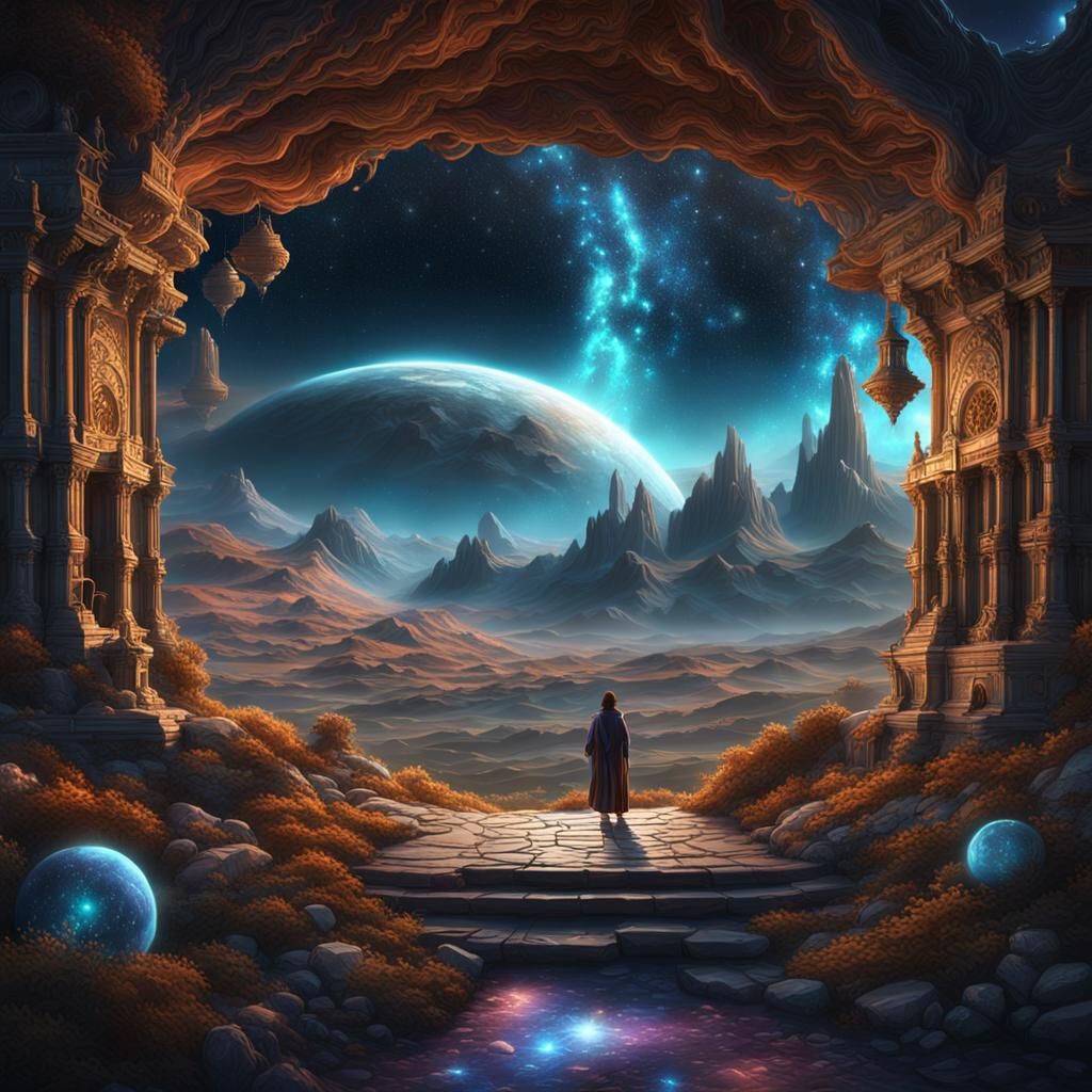 Cosmic Wonder: A Fantastical Concept Art Piece
