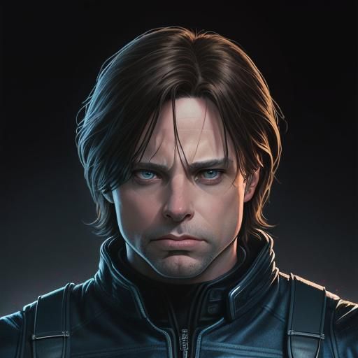 Winter Soldier in Comic Book Art Style