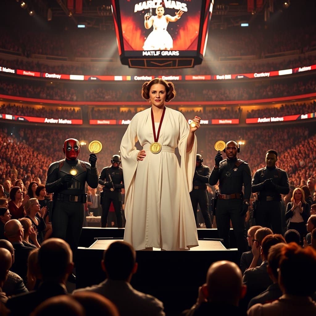 Jenna Fischer as Princess Leia Honors Avengers in Grand Cine...