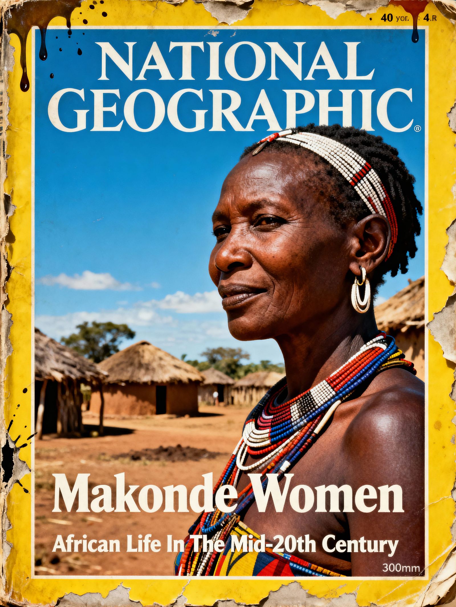 National Geographic Cover: Makonde Woman in 1950s Style