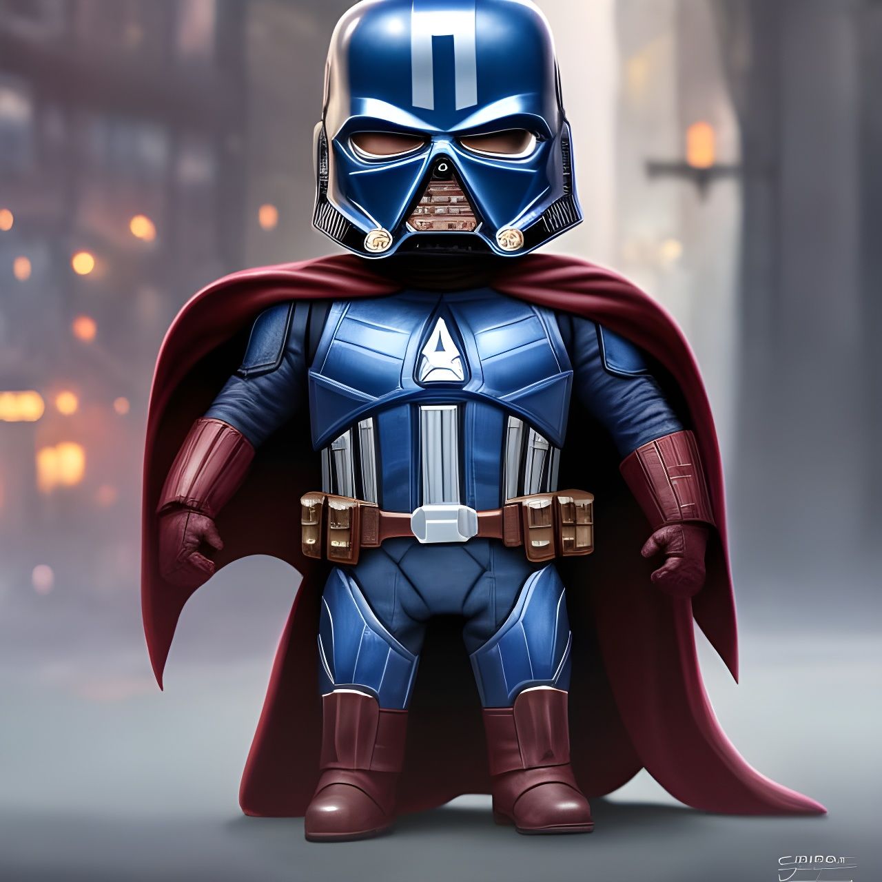 Cute Armored Darth Vader on the Street