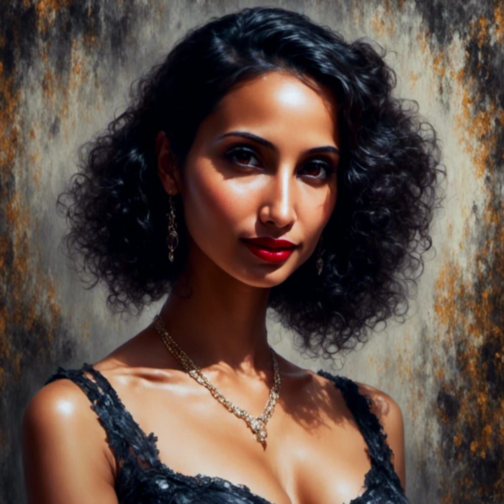 Gothic Portrait of a Woman in Noir Style