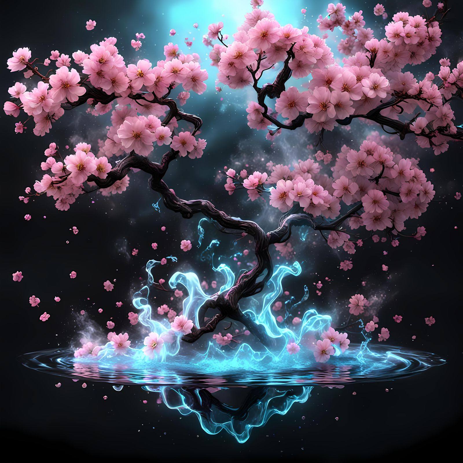 Gaia's Cherry Blossom Valley. Gaia, Goddess of Earth. Homage 2/4: Final Fantasy Spirits Within.