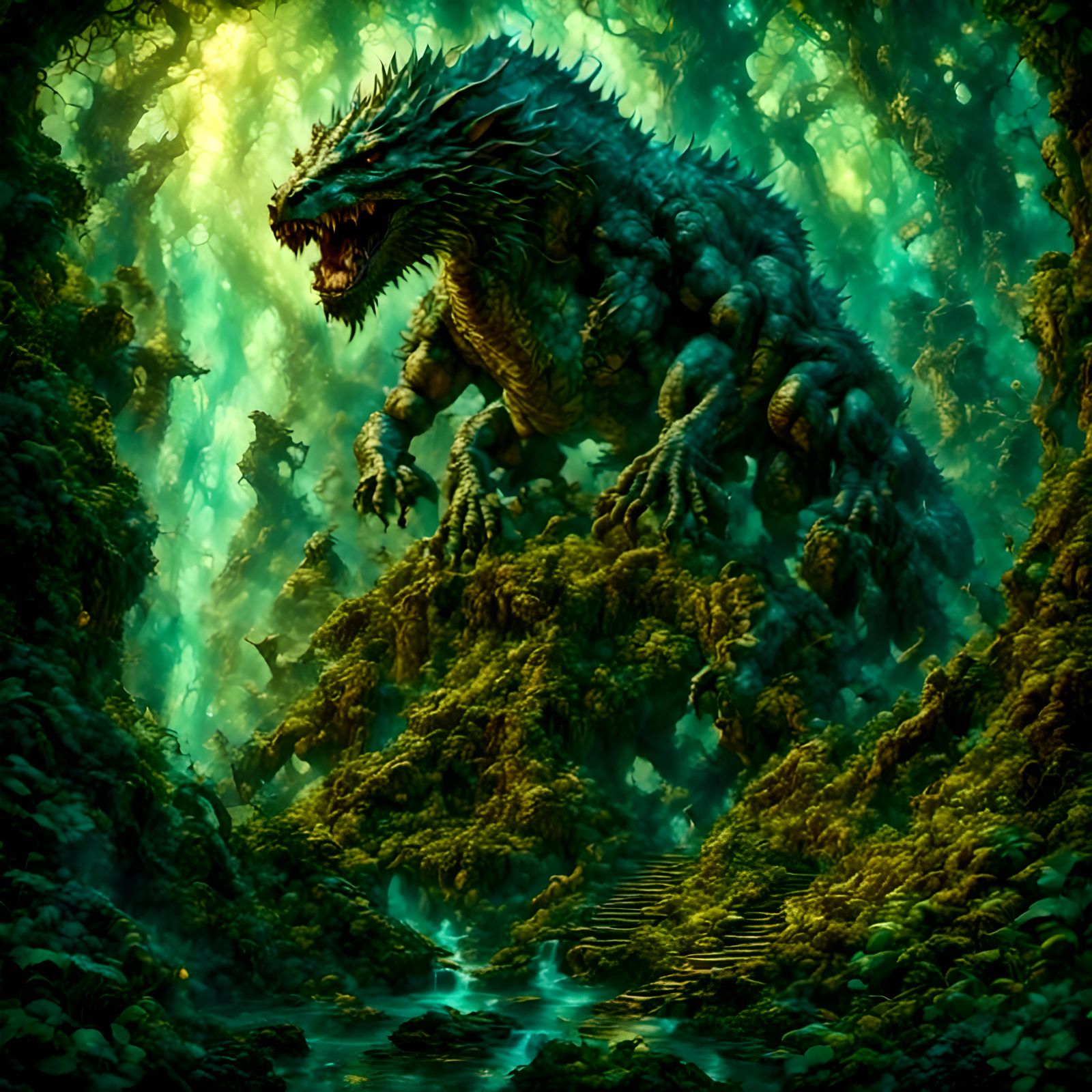 Dragon Queen in Dark Fantasy Art Style