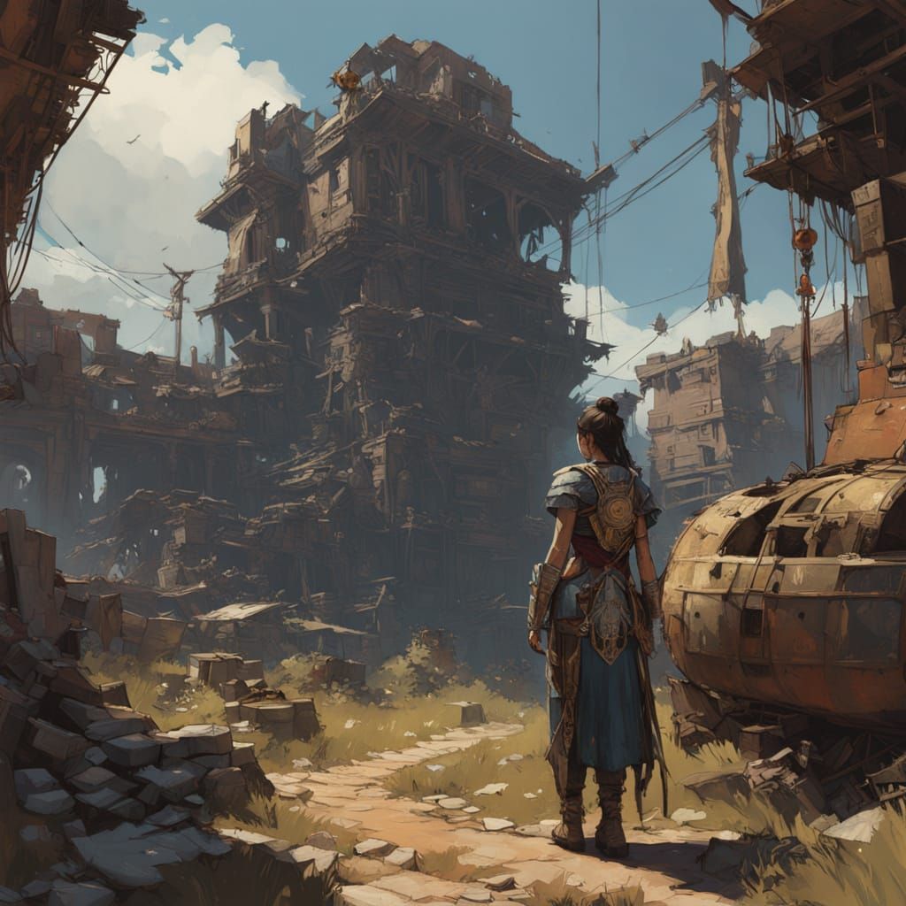 Regal Wonder Woman of Bulgaria in Ancient Landscape