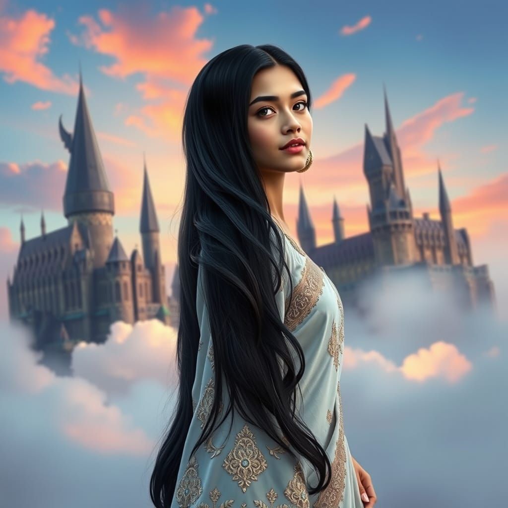 Ethereal Beauty in a Whimsical Dreamlike Scene