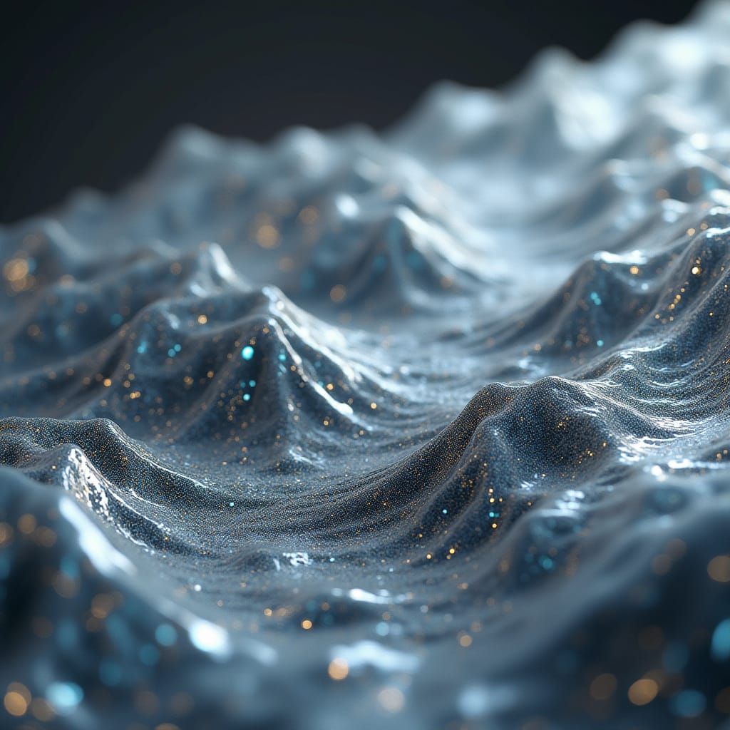 Breathtaking Glass Sculpture of Expansive Landscape