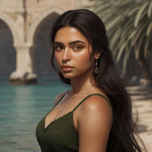 Portrait of a Mediterranean Young Woman