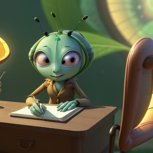 Garbanzo Bean Psychiatrist: Pixar-Style 3D Render