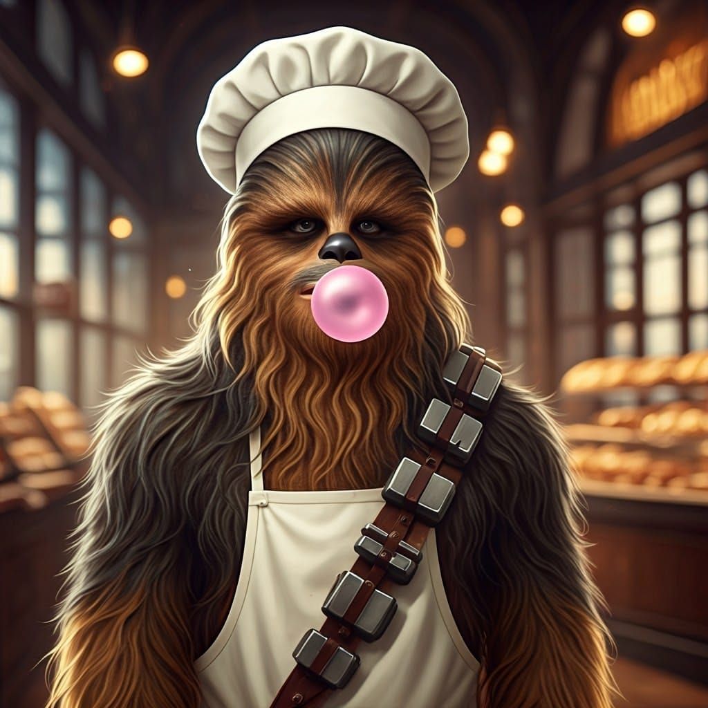 Chewbacca as Chibi Baker in 3D CGI Art