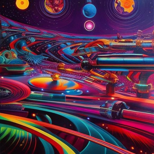 Intergalactic Rumba in Pop Art Style