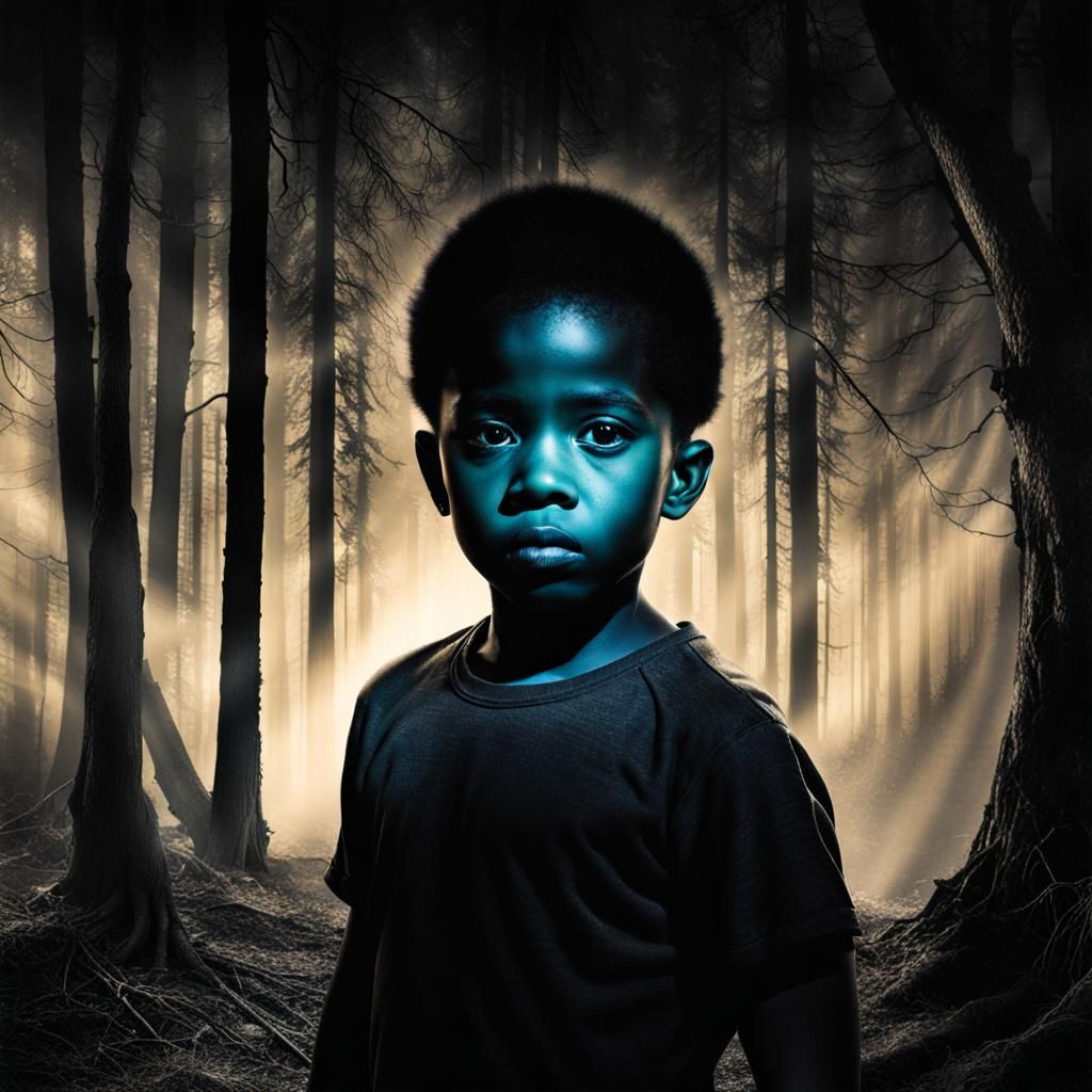 Emotional Double Exposure Portrait in Detailed Light