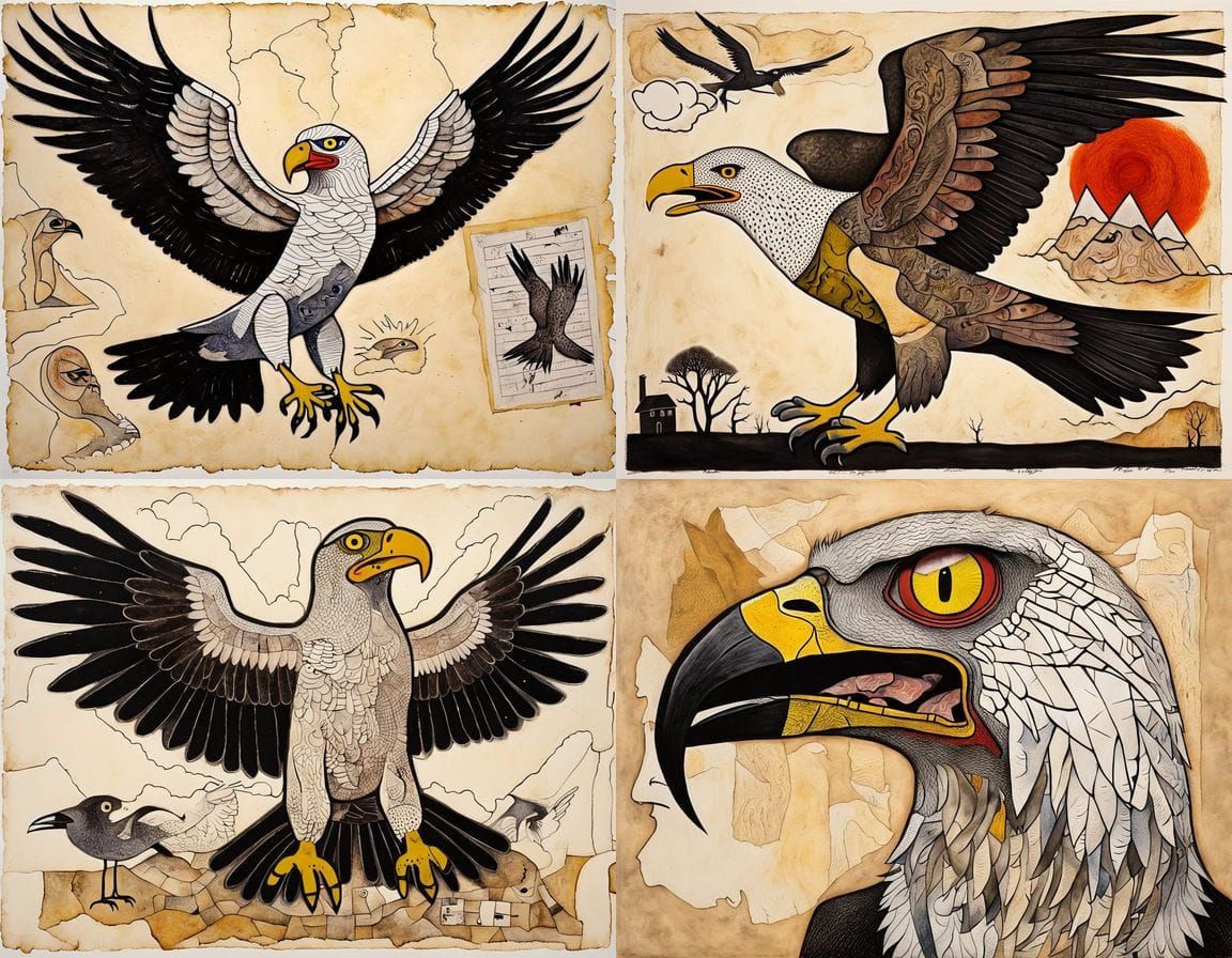 Mystical Mutant Creatures in 3D Mixed Media Style