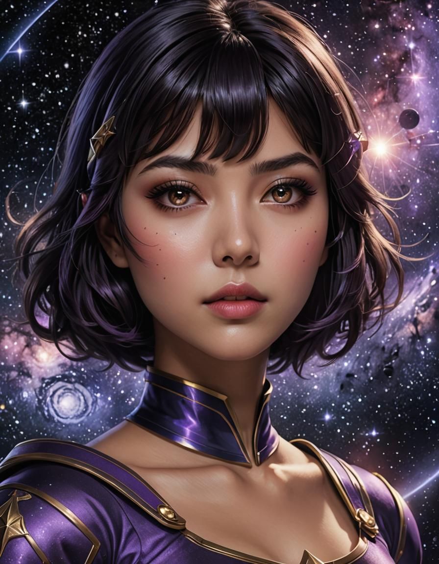 Sailor Saturn Cosplay in Deep Space Portrait