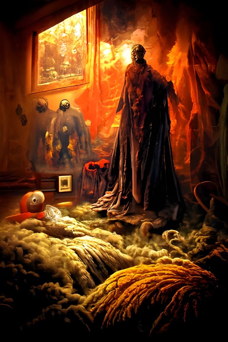 Sinister Orange Room in Ethereal Fantasy Style