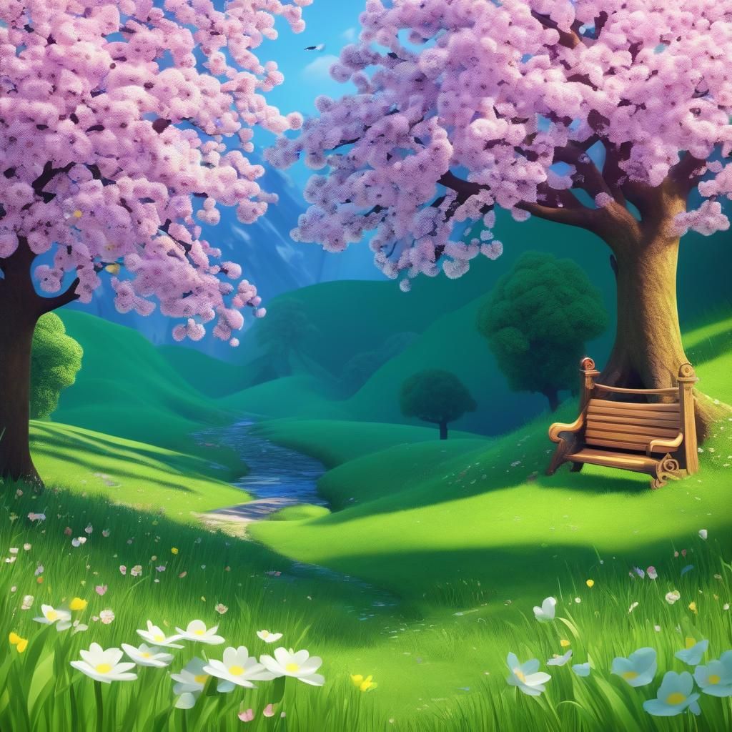 Vibrant Spring Tale AI Interpretation