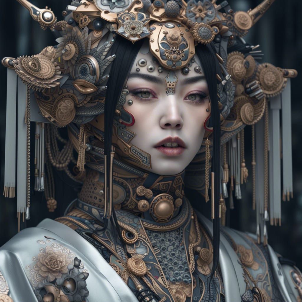 Futuristic Japanese Cyborg Empress