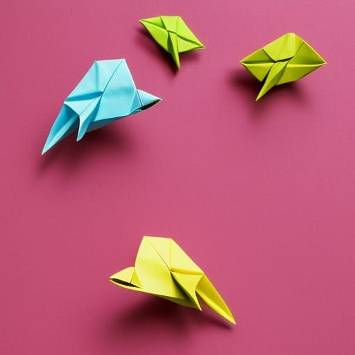 Origami Paper Birds in 8K Resolution