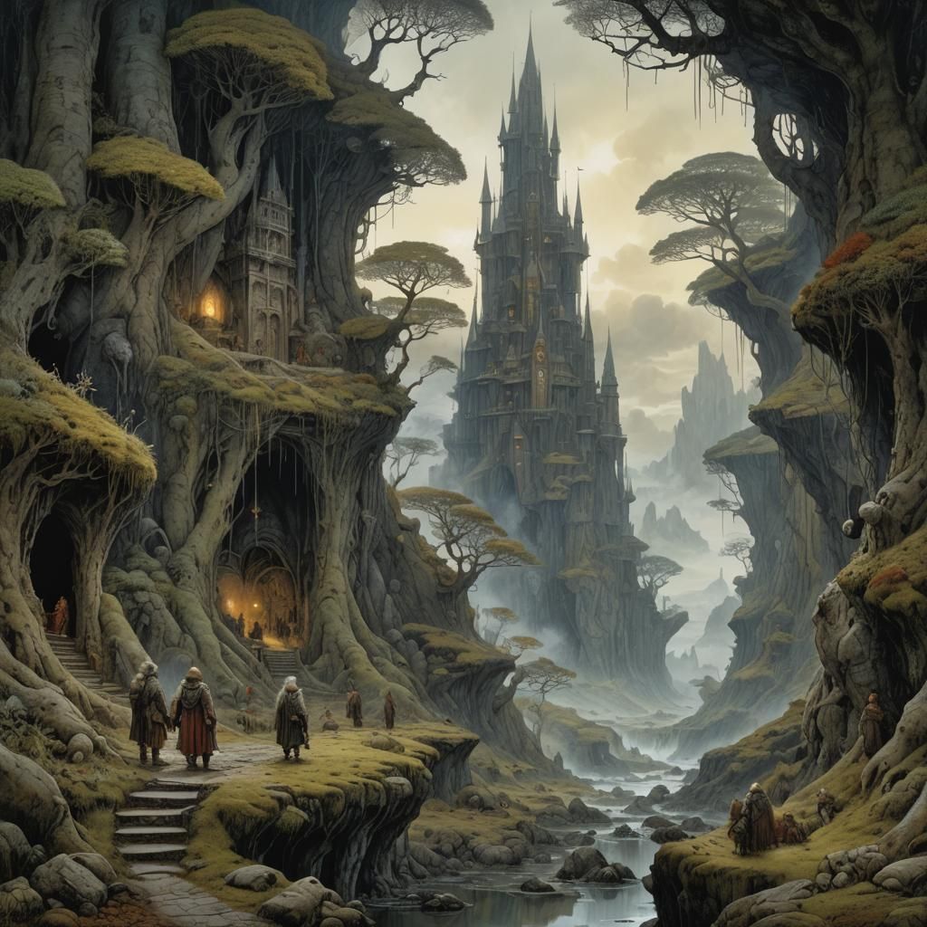 Colorful Dystopian Fantasy Art: Digital Matte Painting