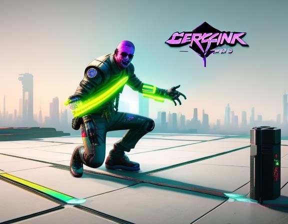 Cyberpunk Horror Cityscape with Neon Lights